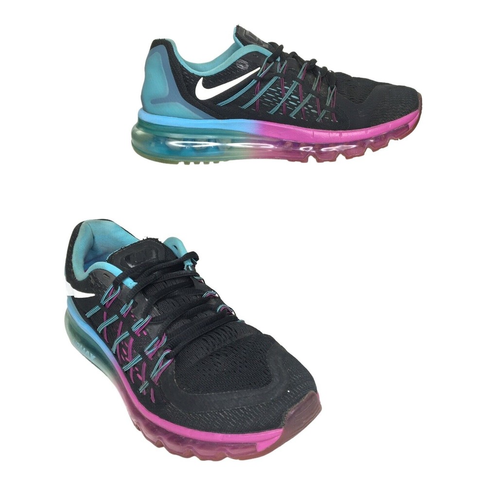 Nike Air Max 2015 Black Purple Clearwater Women Sneaker Shoes 698903-004 US 7.5